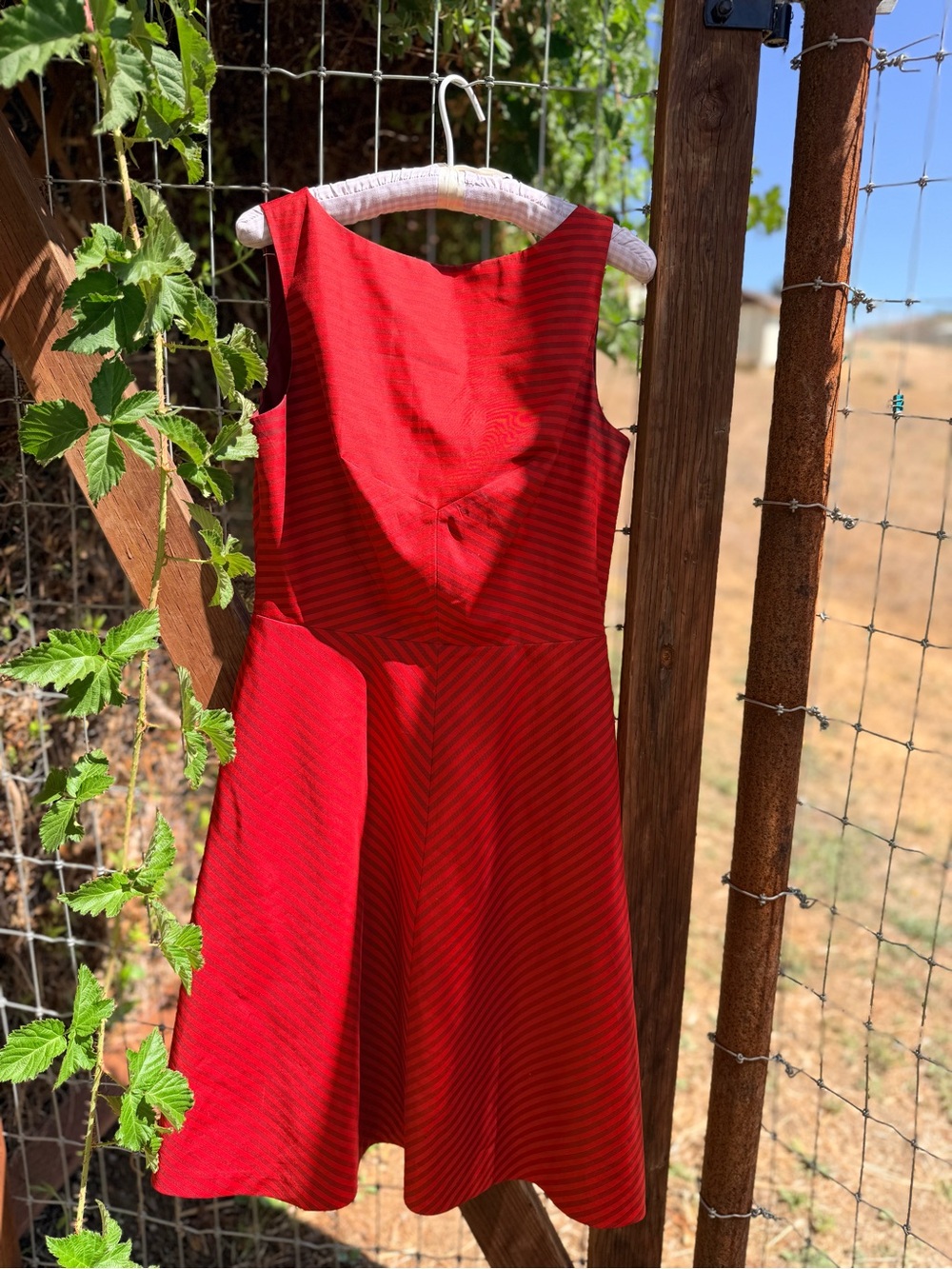 Merona Red Sleeveless Backless A-Line Dress